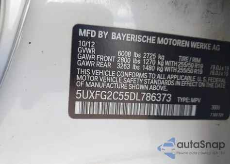 2013 BMW X6 xDrive35I из США, поврежденный, VIN 5UXFG2C55DL786373